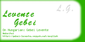 levente gebei business card